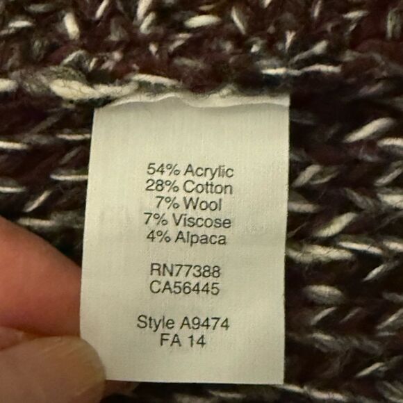 Madewell Woman’s Chunky Knit Tweed Crewneck Sweater with Side Vents. Size XS. - Picture 8 of 8